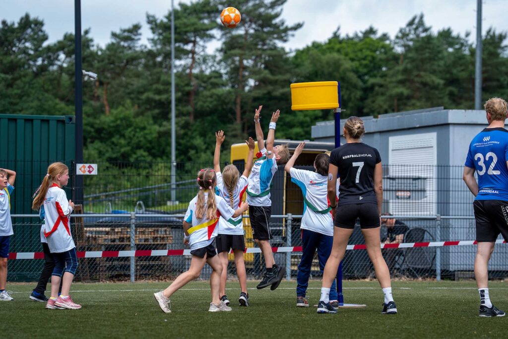 Korfbalclinic op de Diabetes Games