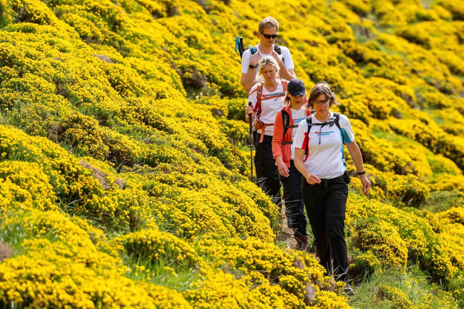 Hikers tijdens de challenge in Spanje