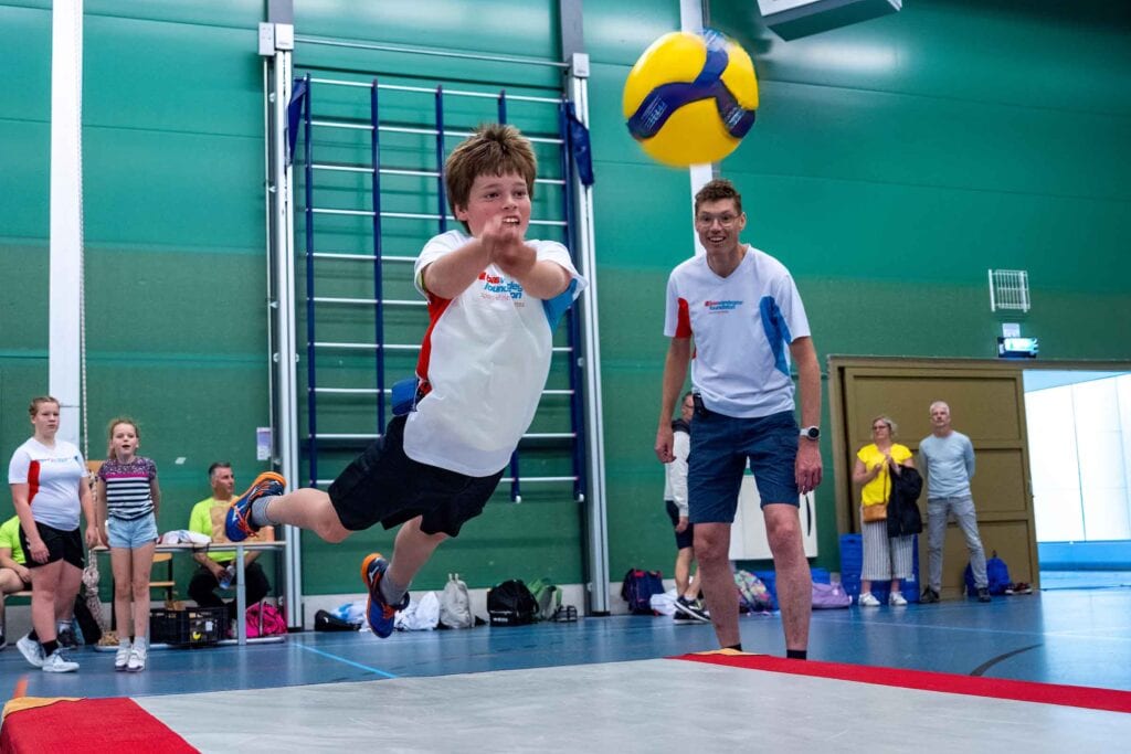 Volleybalclinic op de Diabetes Games