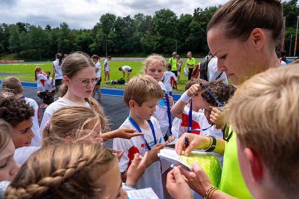 Dorien tijdens de Diabetes Games 2025