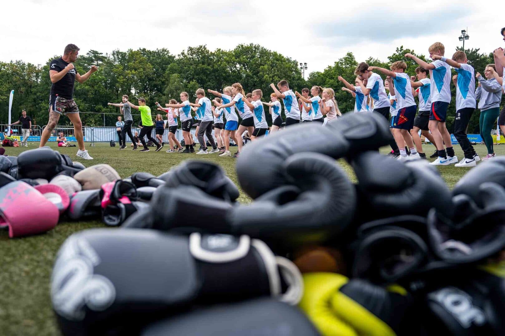 Kickboksclinic op de Diabetes Games