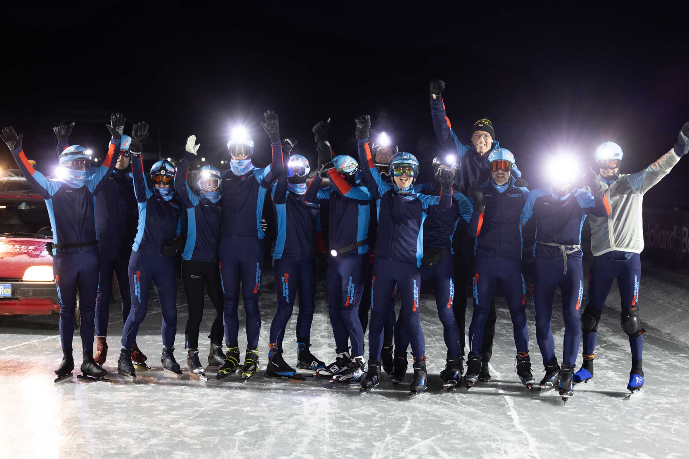 Schaatsers op de Weissensee