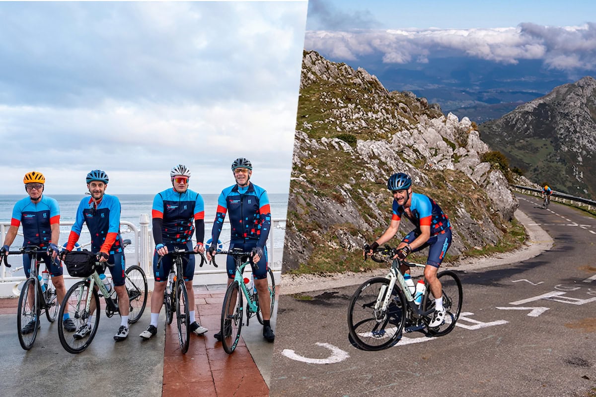 Laurens in Spanje - samen met (een deel) van zijn fietsgroep - 2025
